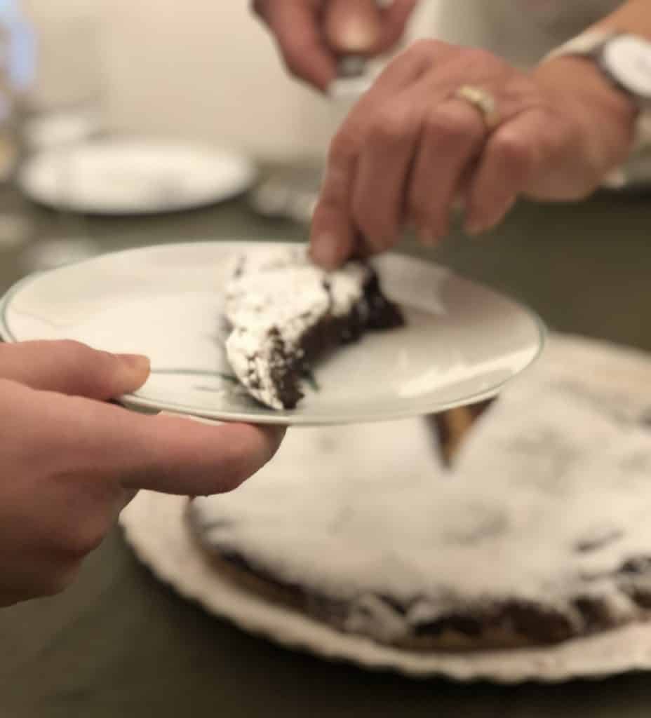 Torta Tenerina beim Kochkurs in Bologna